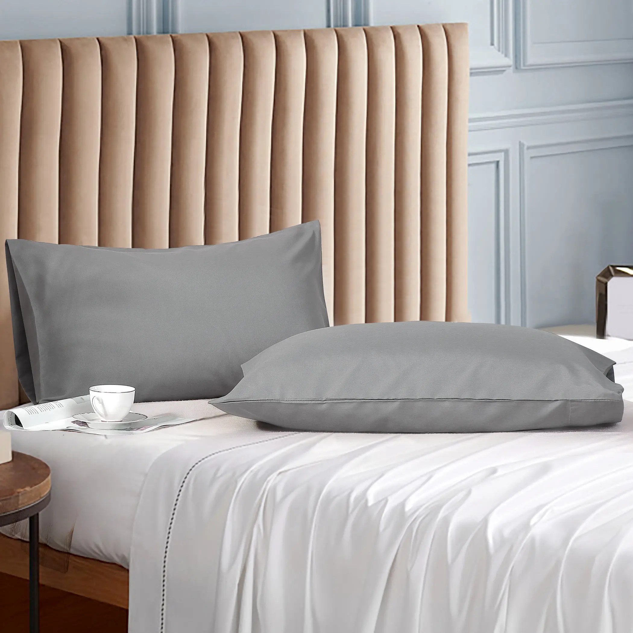 2pc Pillowcases Ultra Soft Brushed Microfiber Pillowcases Pair with Envelope Closure Set of 2