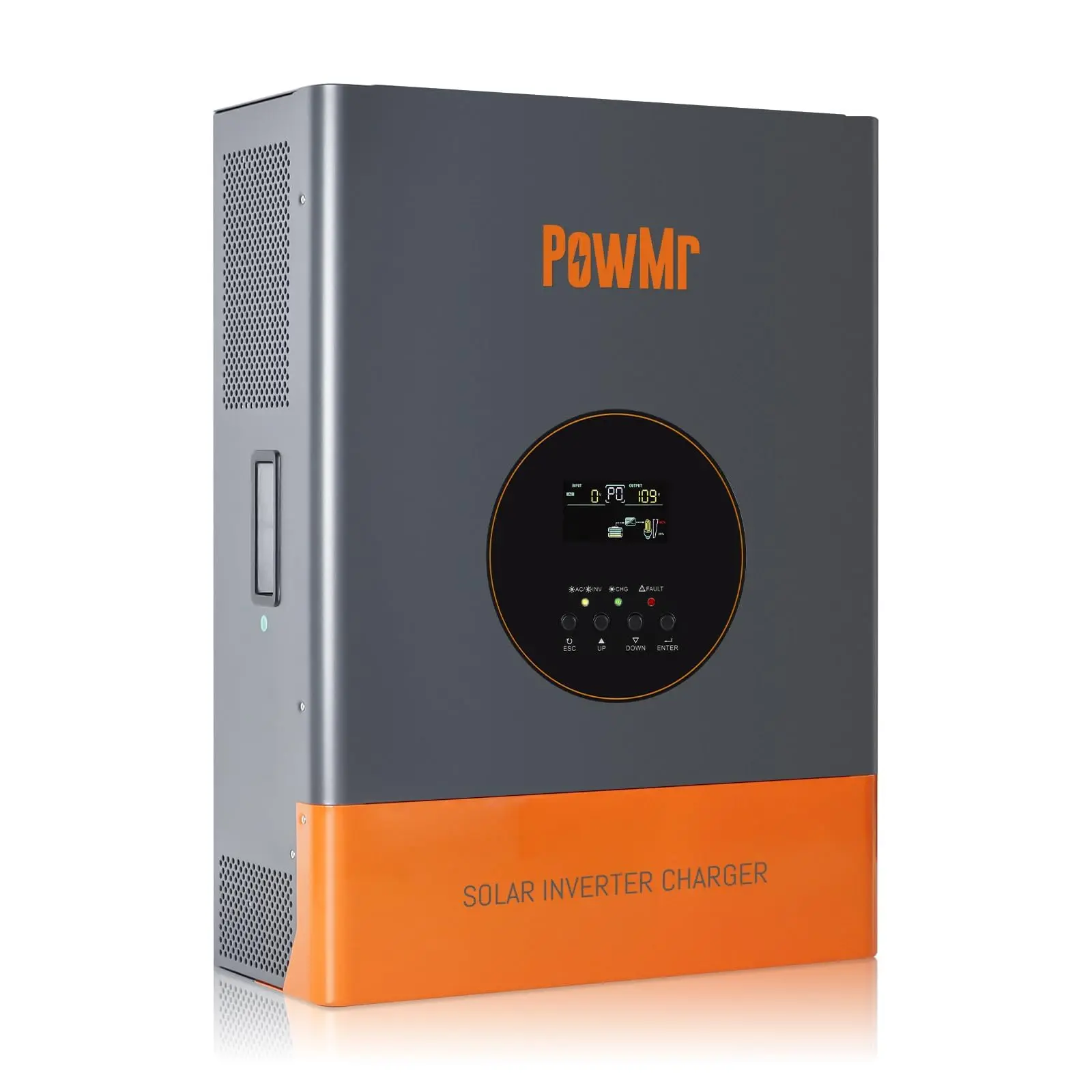 PowMr Split-Phase 5000W/10000W Solar Inverter, 48V to 110V/240VAC, Built-in 120A MPPT Charge Controller, 15KW/30KW Peak Power, Off-Grid Pure Sine Wave Hybrid Inverter, Suitable For 48V Lead-Acid And Lithium Batteries