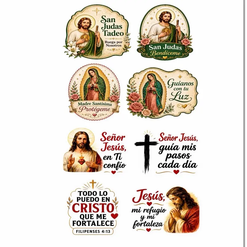 Set of 8 devotional stickers