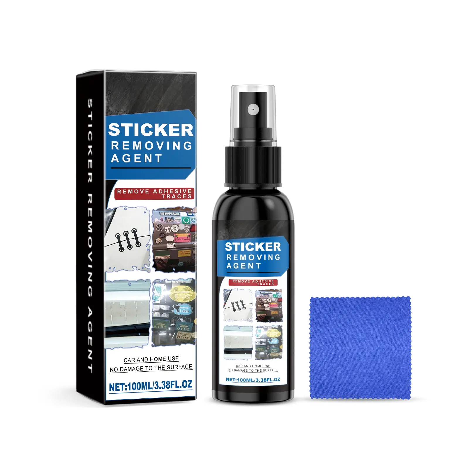 Powerful Liquid Car Sticker Remover - Baking Soda & Glacial Acetic Acid Non-Toxic Formula, 127.94g, Multi-Surface Safe, Steel-Friendly, Tough on Adhesive, No Surface Damage, for Car Use