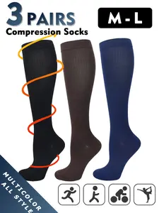 Compression Socks 15-20mmhg Wide Calf, Sporty Tight-Fitting Design, Boost Circulation & Running Performance, Ideal for Nurses & Pregnant Women, Athletic Socks