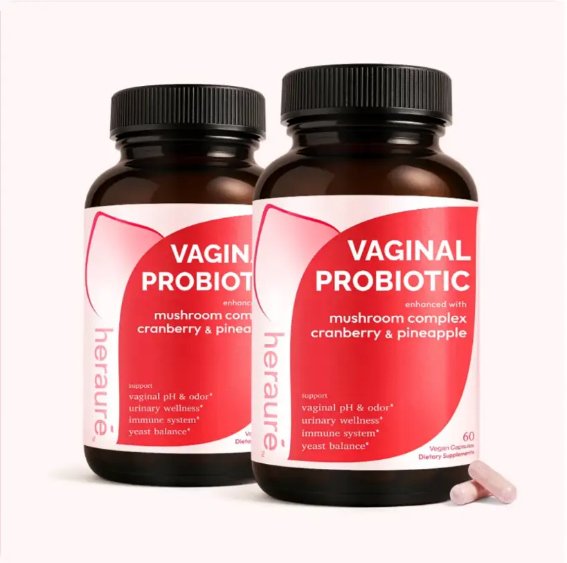 Women Intimate Lactobacillus Probiotic Capsules 2 Bottles | 7B CFU GOS Prebiotic Mushroom Cranberry Blend Daily Feminine Wellness Vegan Supplement 60 Caps Per Bottle