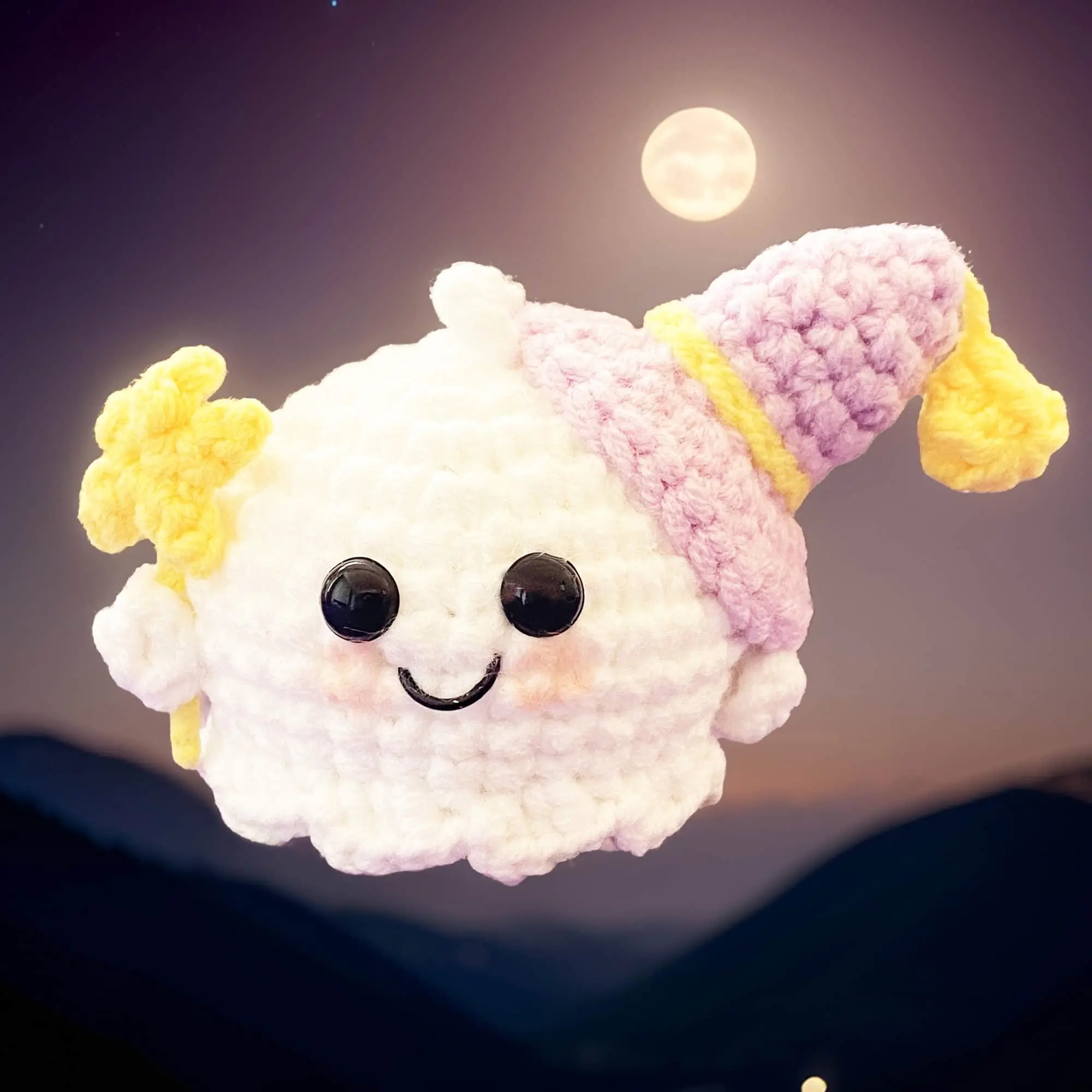 Handmade Crochet Ghost Keychain | Bag Charm | Car Decor