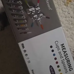 Measuring Cup and Magnetic Measuring Spoon Set with Leveler, Stainless Steel Dishwasher Safe, Nesting Metal Spoons Cups for Cooking Baking Supplies, Kitchen Gadgets Essentials Tools