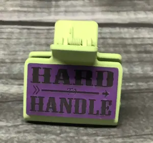 Hard to Handle Engraved Mini Hair Claw Clip
