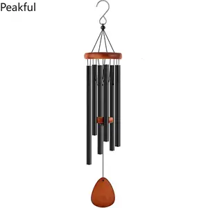 Aluminum Windchime 26inch Wind Chimes 6 Tubes Chimes Home decoration Craft Outdoor Garden Patio Notes Zen Meditation