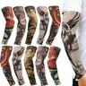 10PCS Ice Silk Tattoo Arm Sleeves, Sun Protection Tattoo Sleeve Breathable for Running, Fishing, and Biking, Ultimate Cooling Function for Outdoor Activities