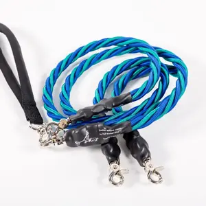 XLarge Double Bungee Leash - Detachable 5' to 6' Length for Dogs Up to 165 lbs - No Tangle Design - Comfortable & Durable for Training