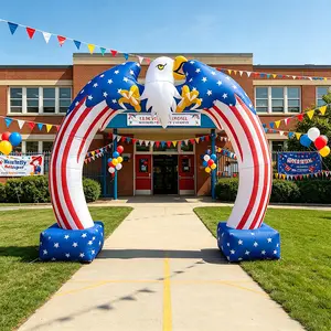 8FtTikTokMustSee4thOfJulyInflatableArchwaySoaringBaldEagleWingedDesignStarsStripesPatternBuilt-inColorfulLEDPlug-inBlowerIP44Waterproof2.8KGUltraLightFoldablePortableReusableFastSetupSchoolEntranceCampusEventNeighborhoodFairPatrioticHolidayOutdoorDecor