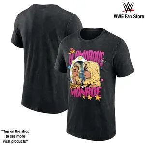 Blake Monroe The Glamourous Cartoon Graphic Tee WWE NXT Rising Star Shirt Wash Premium 230gsm Cotton Men Top Wrestling Fan Gift Inspired by Her Glamorous Persona Breakout Career Bold Style Collector Apparel