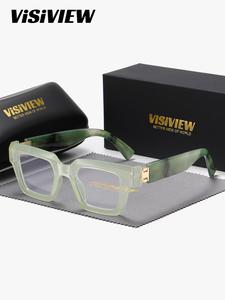 unisex stylish full-frame glasses, trendy square frame anti-blue light glasses with box, fashion eyewear accessories for outdoor activities