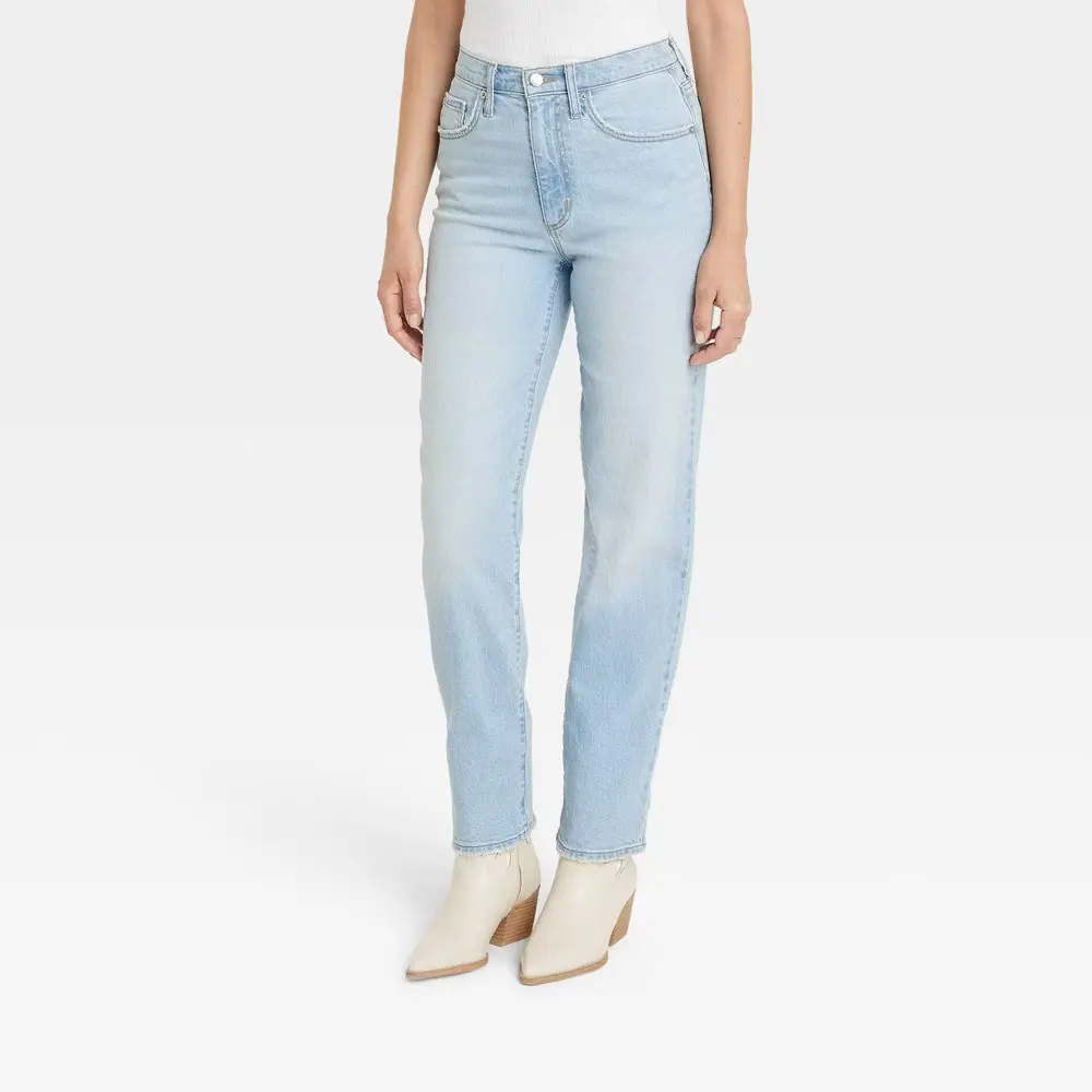 Universal Thread Women's High Waisted Straight Cargo Jeans 90's Vintage Light Wash, Belt, Zipper Universal Thread Women's High Waisted Straight Cargo Jeans 90's Vintage Light Wash, Belt, Zipper