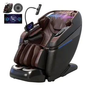 3xRelax BV-4 4D Massage Chair – Music Rhythm Massage, Massage to Your Music, Full Body Shiatsu, Zero Gravity, Heated Legs & Feet, AI Voice, Bluetooth, Body Scan, Rollers Adjustable, Dark Brown/White