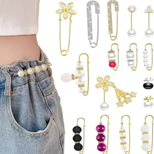 6/17/35PACK Pearl Brooch Safety Pins for Clothes Fashion Brooches and Pins for Women Dress Clips for Women Girls Clothing Dresses Decoration Accessories