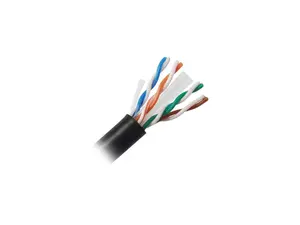 Nippon Labs CAT6 UTP Bulk Ethernet Cable, Solid Copper 23 AWG, CM Rated, 600MHz, 1000' Pull Box (ETL) - Black 1000ft.Lan Cable