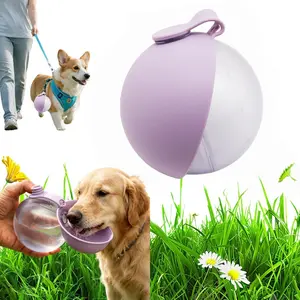 Dog Water Bottle with Bowl, 2-In-1 Portable Pet Travel Hydration Dispenser, Leak Proof, Lightweight, Easy Carry for Walking Hiking