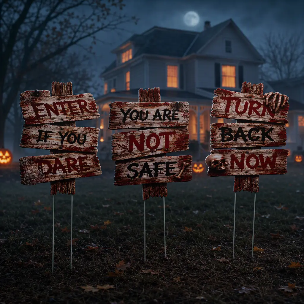 Halloween Yard Standee, Horror Cutout Decorations for Front Yard, Lawn and Garden, Spooky Outdoor Halloween Display