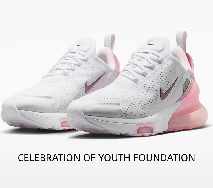 Soft White Athletic Sneakers with Blush Pink Heel Air Unit – Breathable Mesh Upper for All-Day Comfort & Feminine Street Style