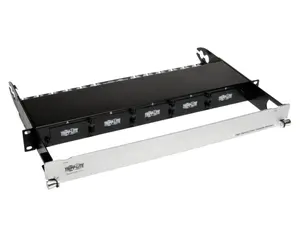 Tripp Lite TRL-N482-01U 1U High Density Steel Fiber Enclosure Panel, 5-Cassette Capacity for Cable Equipment Space Organization