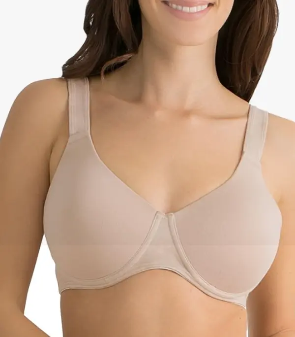 Fruit of the Loom Women's Anti-Gravity Wire-Free Bra Full Coverage Natural Lift Tag-Free All-Day Comfort Sizes 34B-44DDD Everyday Wear - Womenswear