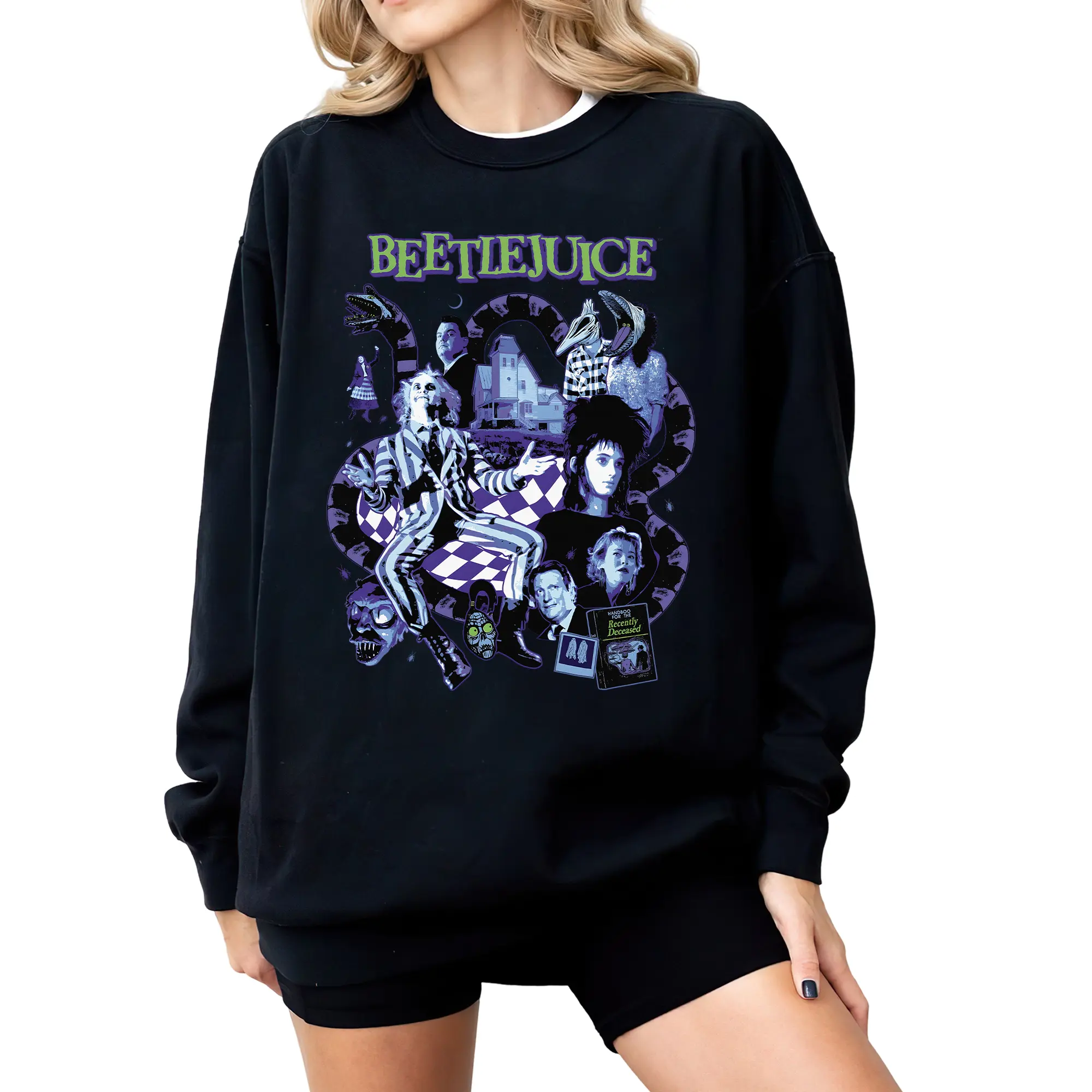 Beetlejuice Horror Movie Halloween Vintage Crewneck Ultra Soft T-Shirt Sweatshirt Hoodie Womenswear Tops Pullover