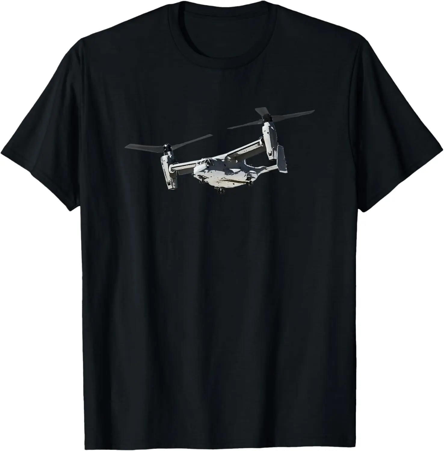 Women's Vintage MV-22 Osprey Graphic Short-Sleeve Round Neck Streetwear T-Shirt, Quirky Distressed Cotton Clothes for Casual Everyday Wear