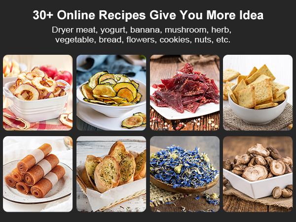 Crownful Food Dehydrator Machine, 7 Stainless Steel Trays, Dryer for Jerky, Vegetable, Fruit, Meat, Dog Treats, Herbs, and Yogurt