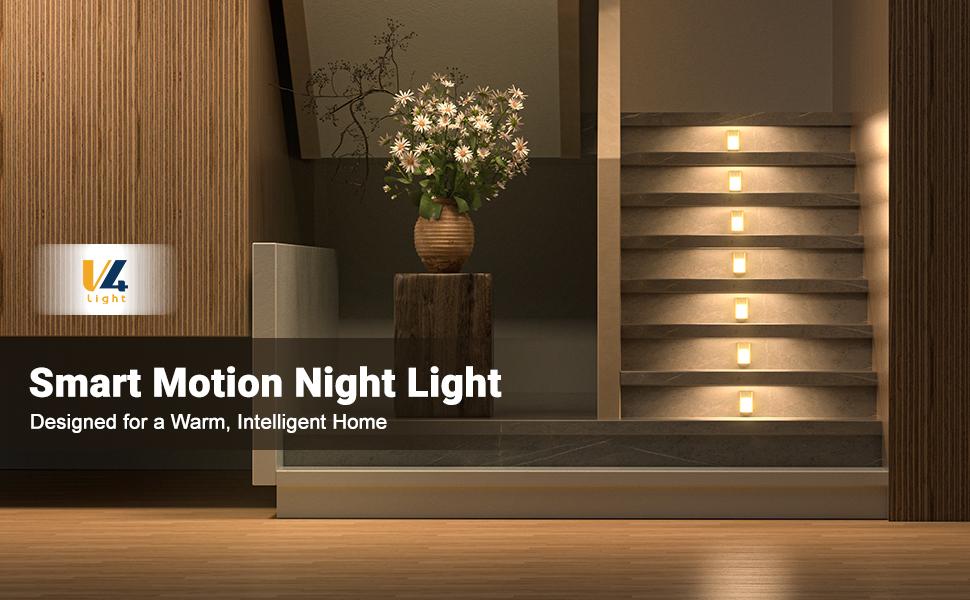VST Motion Sensor Step Night Light, Rechargeable Battery Powered Stair Lights with Magnetic Suck Installation for Indoor Bedroom Hallway Nursery Kids Room (2.68 inch 3000K 3Pack Silver)