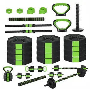 Garvee Adjustable 4-in-1 Dumbbells Set (44/66/88LB) with Barbell Connector for Versatile Strength Training at Home Gym, Usable as Dumbbells, Barbell, Kettlebell, and Push-Up Stand, Ideal for Men and Women