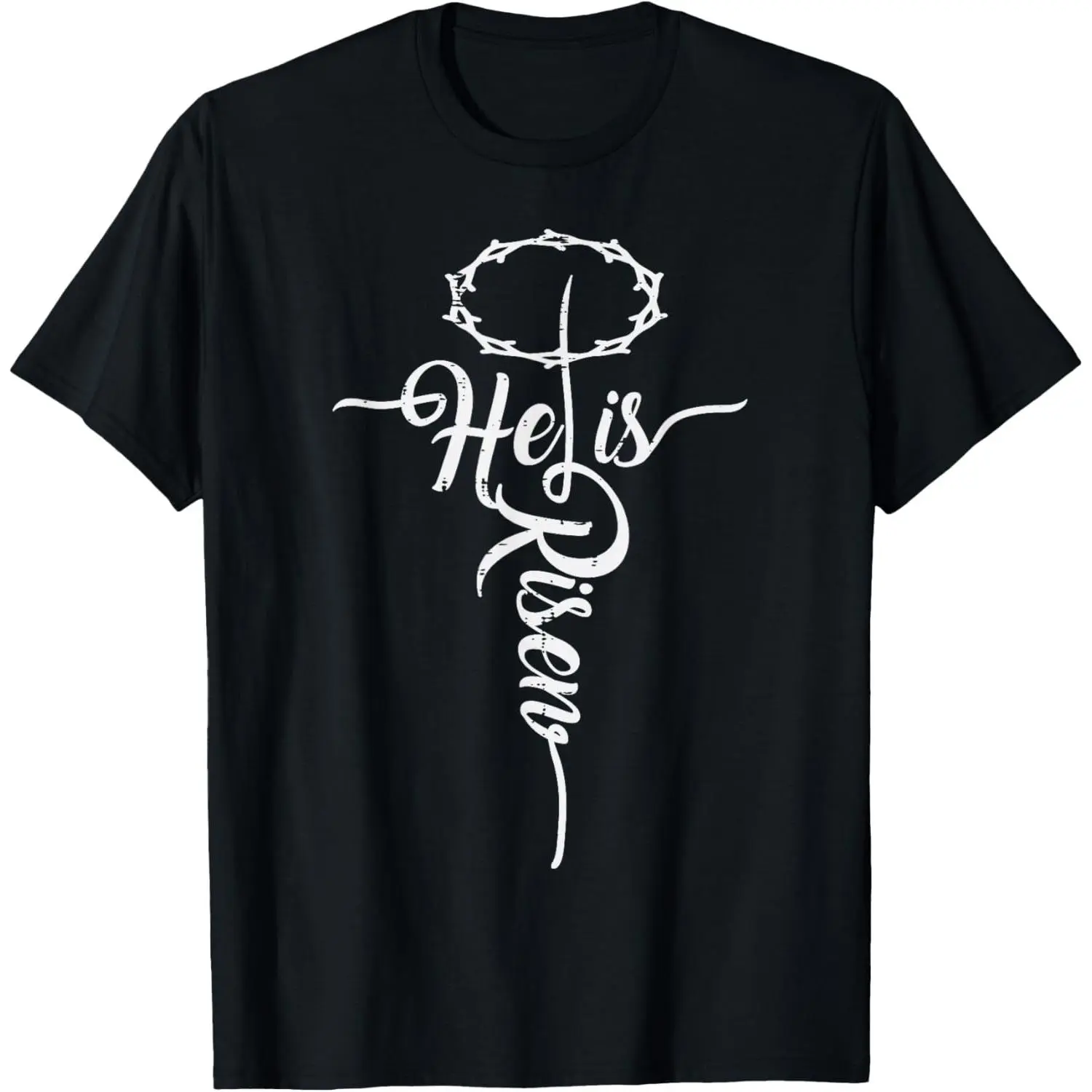 He is Risen Cross Jesus Religious Easter Day Christians T-Shirt Small
