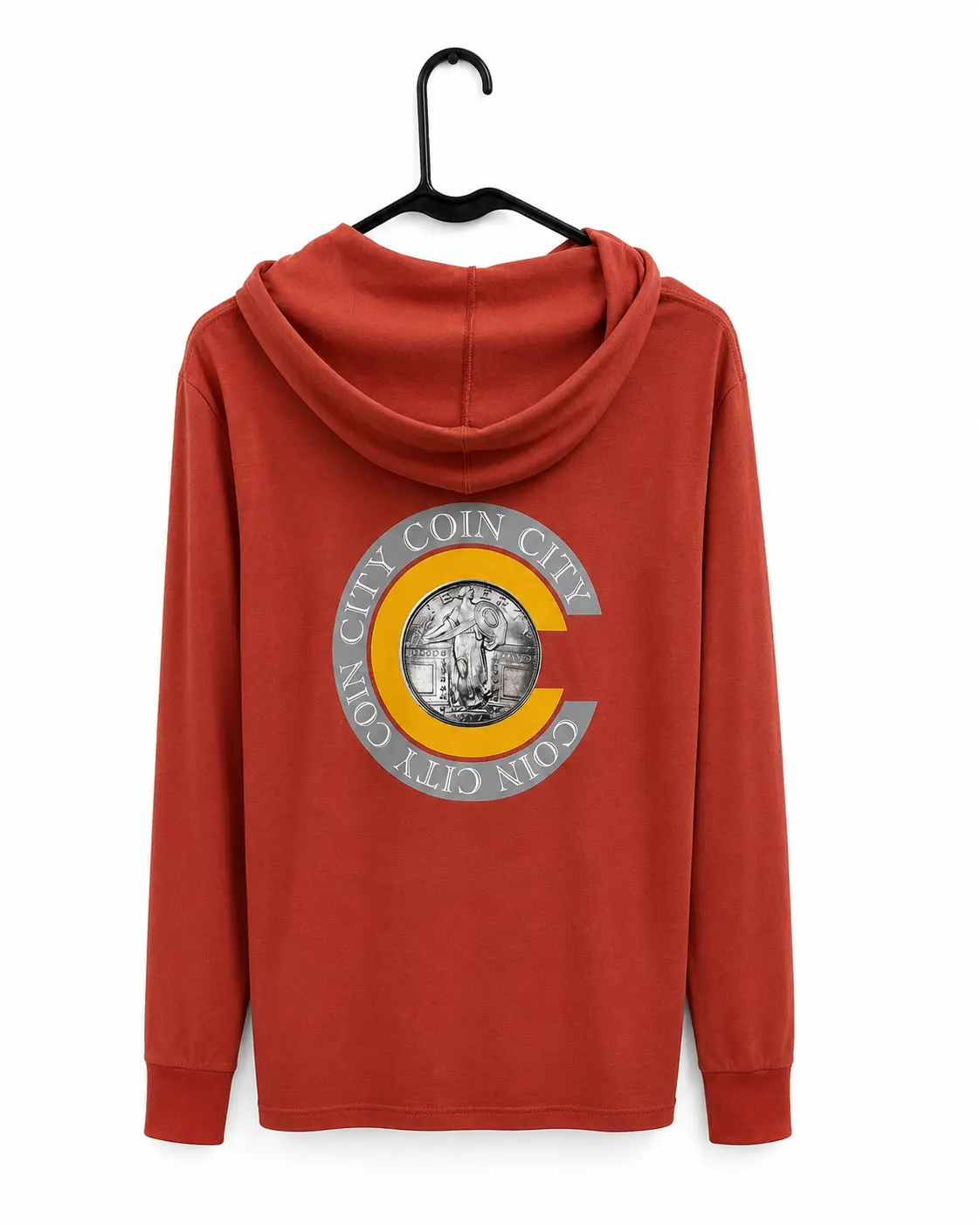 Coin City Long Sleeve Hooded T-Shirt