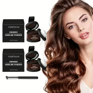 VERONNI Hairline Powder, Hair Color Corrector, High-Quality Hairline Filler with Brush for Precise Application, Available in Multiple Colors to Match Your Hair Shade
