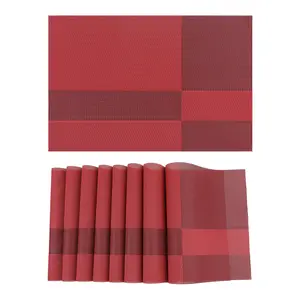 REGALWOVEN Set of 8 Placemats for Kitchen Dining Table Decor, Washable Table Placemats Wipeable Table Mat 18*12in