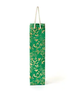 Holiday Floral Graphic Handmade Wine Bag