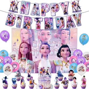 Anime Witch Girl Group Theme Birthday Party Decorations Set, Background Banner, Balloons, Hanging Cards & Cake Toppers, Beautiful Party Supplies Gifts