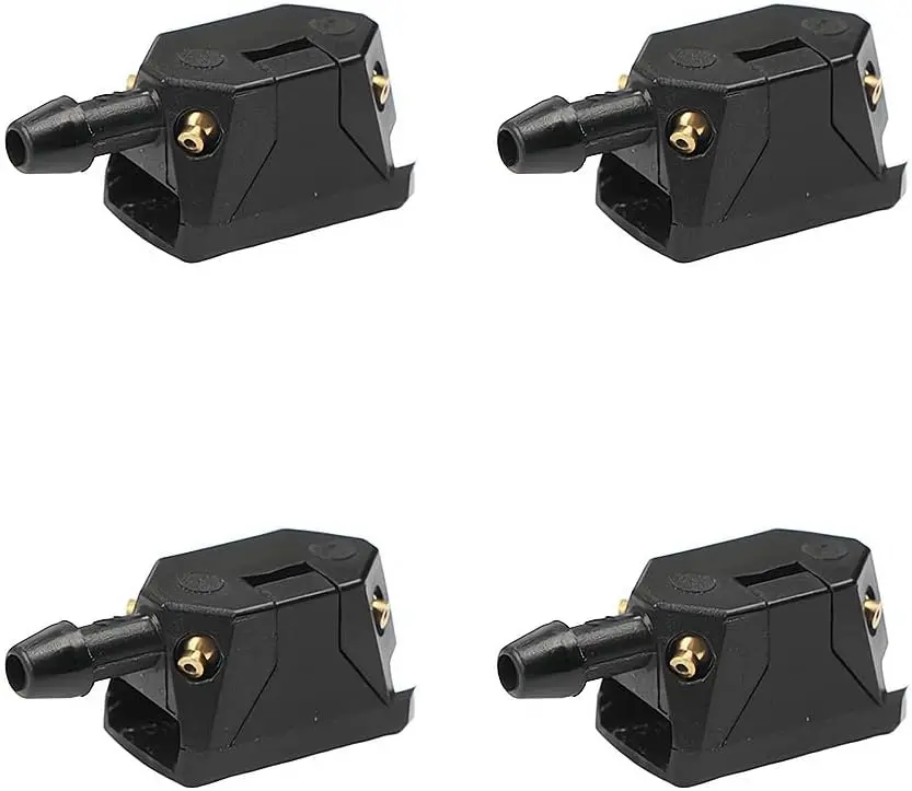 4Pcs Universal Car Windscreen Washer Wiper Blade Water Spray Jets Nozzles Mounted Onto 8mm 9mm Arm Adjusted 4 Way Upgrade