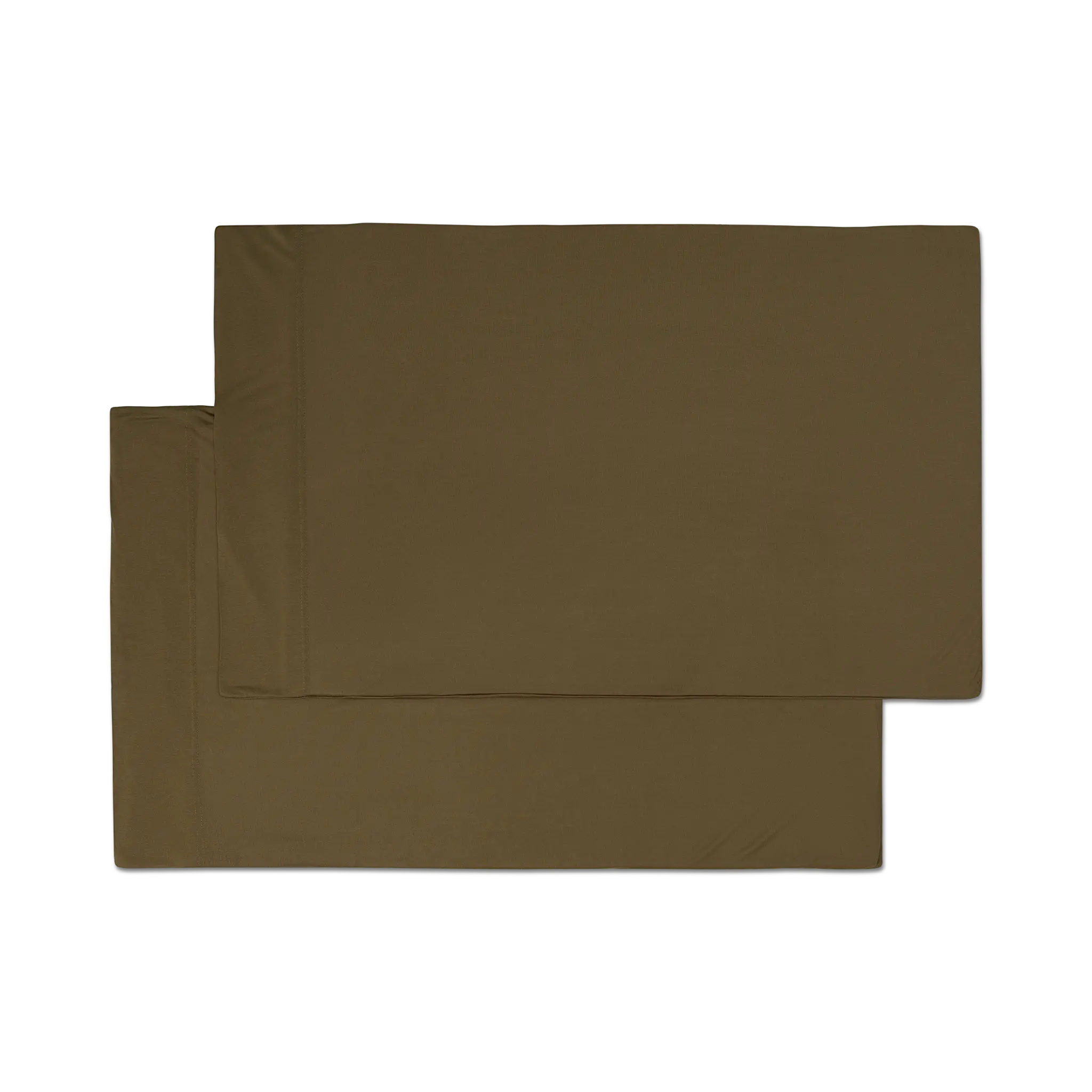 Jersey Knit Pillowcase Set in Forest Green