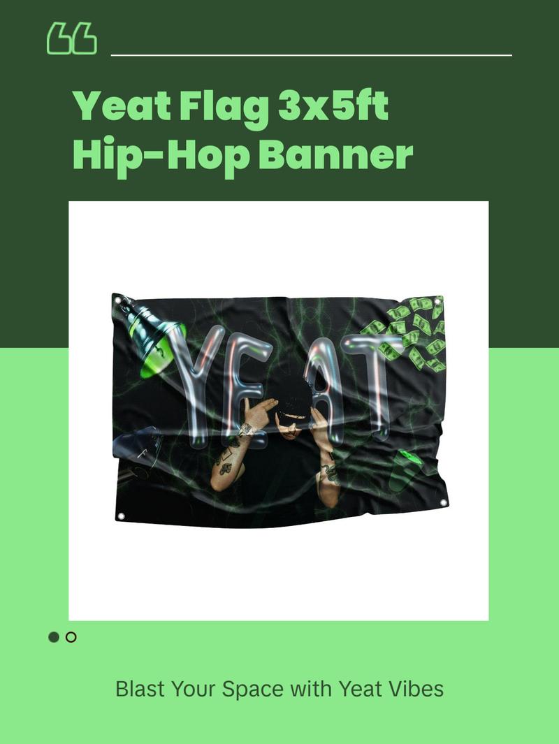 Yeat Flag – 3x5ft Stylish Wall Banner + Hanging Hooks For Rap Fans ...