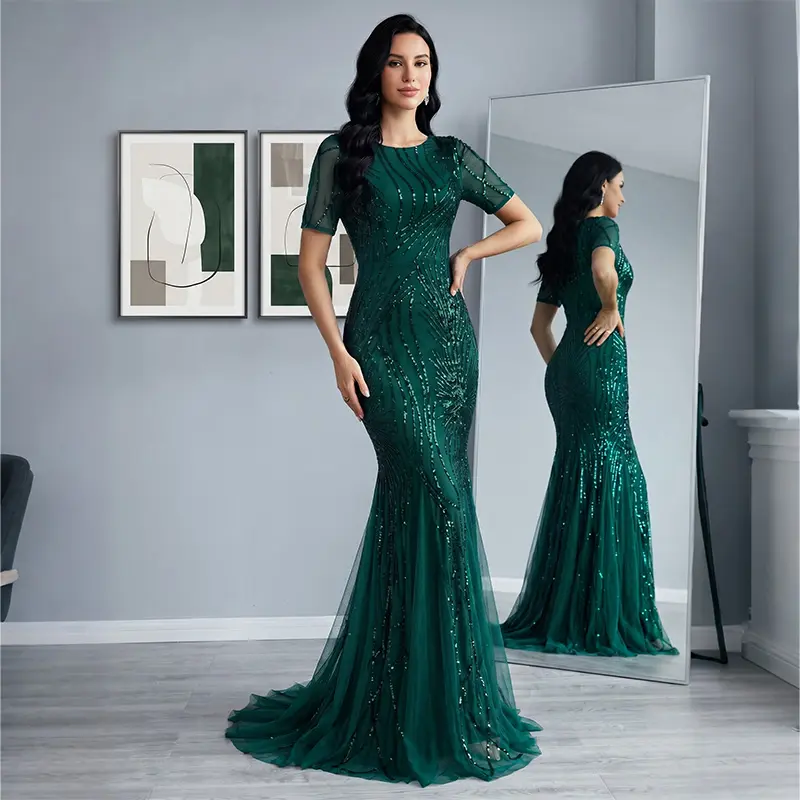 green emerald velvet dress Emerald Green Maxi Dress M main image 0