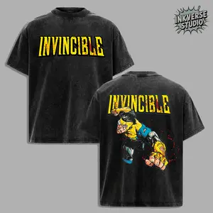 InkVerse Limited Edition Emperor Mark Grayson V3 Invincible War Comic Graphic Tee, Invincible MCU Animated Series T Shirt, Superhero Punch Comic Design, Oversized Streetwear Unisex Tee, Vintage Bloody Comic Style, Gift for Invincible Fan
