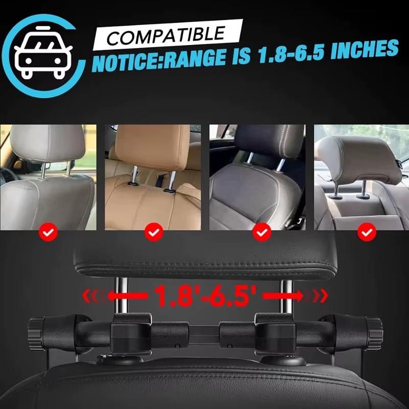 CAER High Quality Car Headrest Pillow 360° Adjustable PU U-Shaped Travel Seat Rest Cushion for Kids & Adults Universal Fit Safe Durable Easy Install