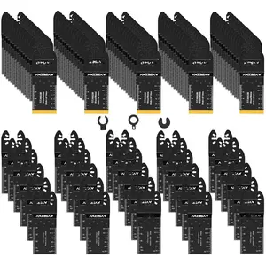 100 count , Titanium and High Carbon Steel   for  Metal and Plastic, Quick Release Multi Tool  Kits, Oscillating Tool Accessories Kit