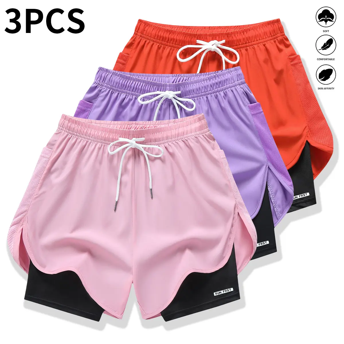 Orange red + pink + purple