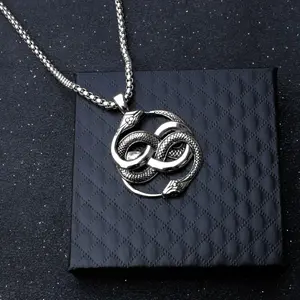 Stylish New Double Snake Pendant Personalized Necklace