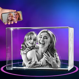 ArtPix 3D Crystal Photo, Personalized Gifts for Women, Wife, Her, Him, Men, Husband, Grandma, Great Customized Gift With Your Own Photo, Custom Glass 3D Laser Etched Picture Wedding