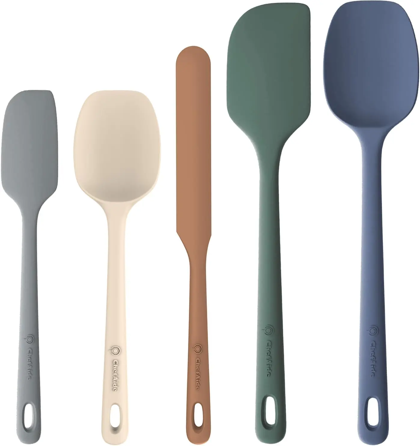 🍳 5-Piece Silicone Spatula Set – Heat Resistant, Nonstick Safe Kitchen Essential