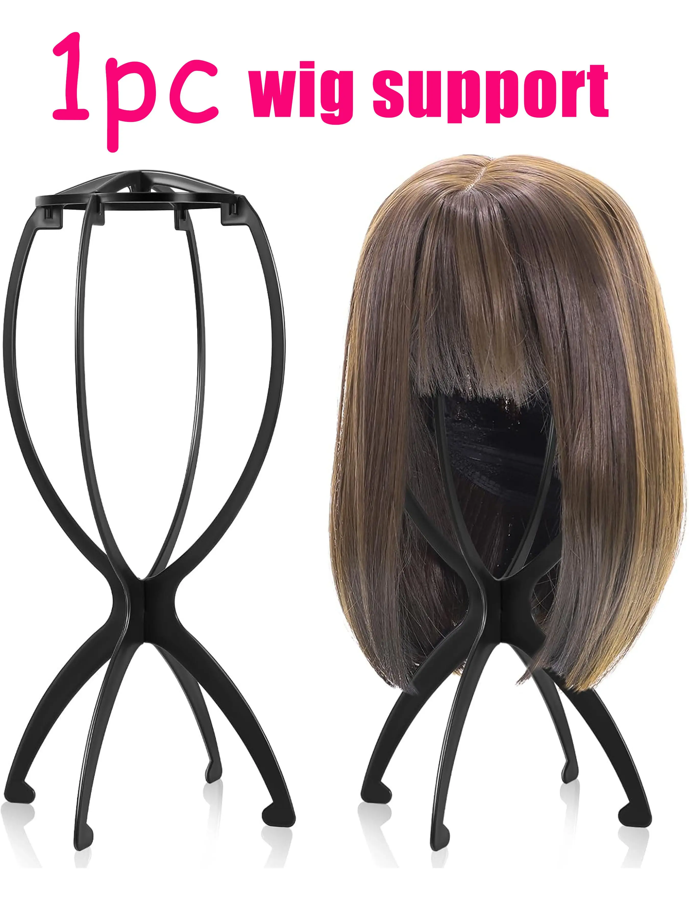 Portable Universal Wig Stand Holder, Sturdy Support for All Wig Sizes, Women's Travel Wig Accessory