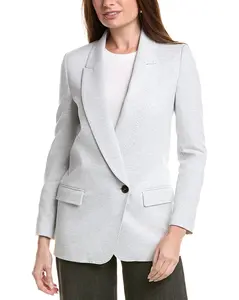 Silver Cotton Blazer