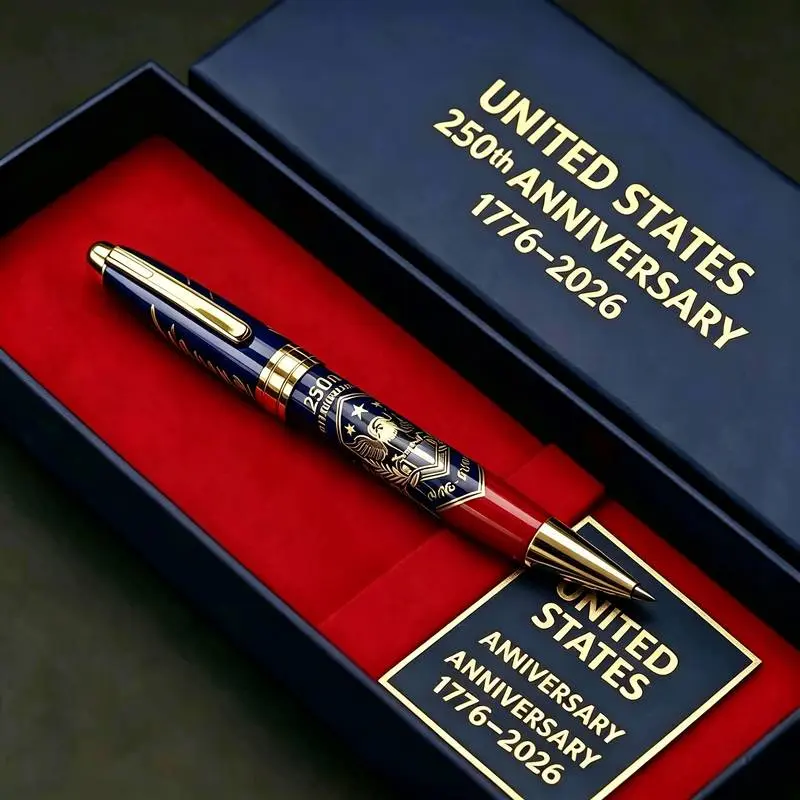 250th Anniversary Metal Commemorative Pen - US Pride Collectible Gift for Patriots, Home Decor Decorative Collections, Us Pride / Nation Pride