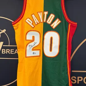Gary Payton #20 autographed Seattle Super Sonics Swingman authentic 1995–96 Mitchell & Ness Jersey